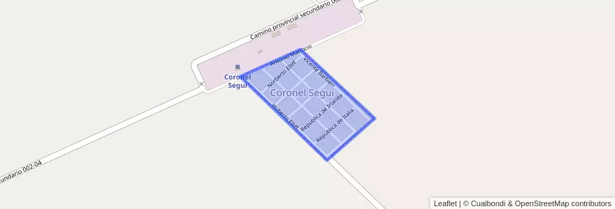 Mapa de ubicacion de Coronel Seguí.