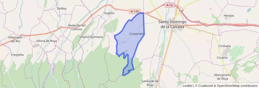 Mapa de ubicacion de Corporales.