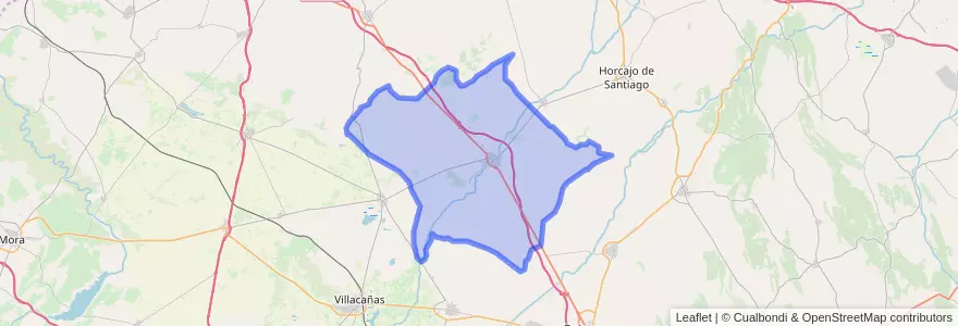 Mapa de ubicacion de Corral de Almaguer.