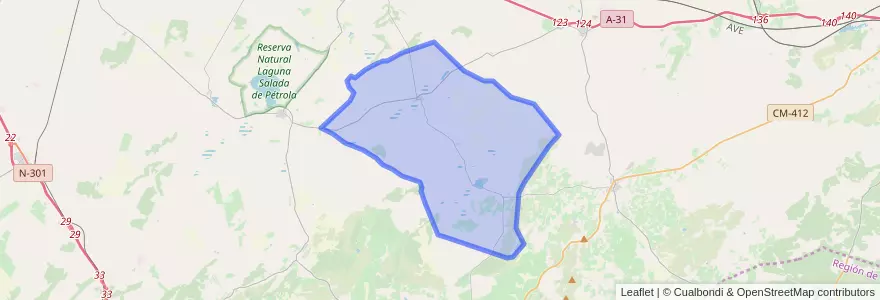 Mapa de ubicacion de Corral-Rubio.