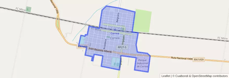Mapa de ubicacion de Correa.