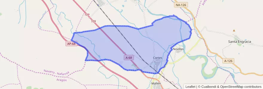 Mapa de ubicacion de Cortes.