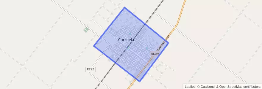 Mapa de ubicacion de Corzuela.