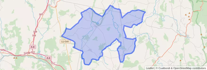 Mapa de ubicacion de Cospeito.