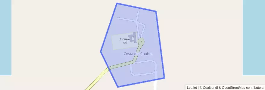 Mapa de ubicacion de Costa del Chubut.