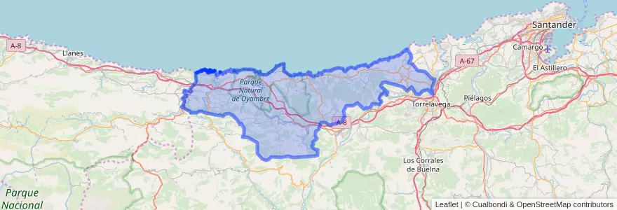 Mapa de ubicacion de Costa Occidental.