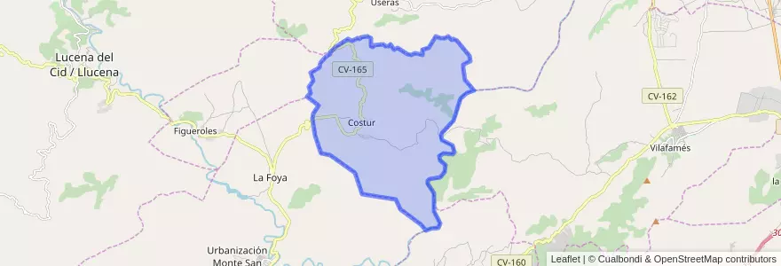 Mapa de ubicacion de Costur.