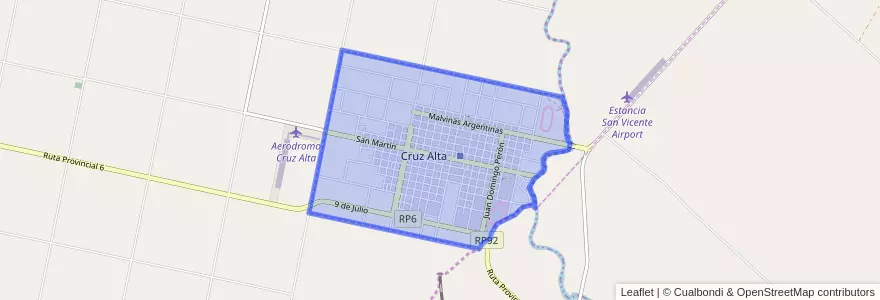 Mapa de ubicacion de Cruz Alta.