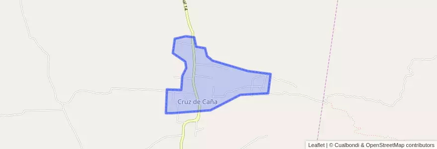 Mapa de ubicacion de Cruz de Caña.