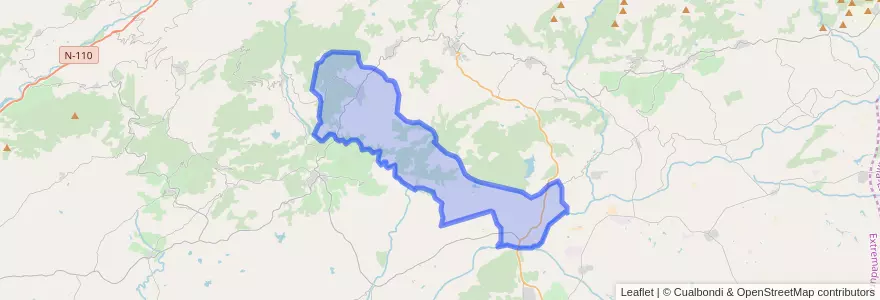 Mapa de ubicacion de Cuacos de Yuste.