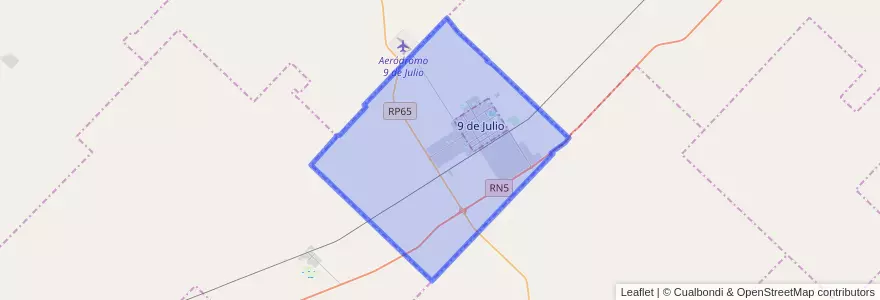 Mapa de ubicacion de Cuartel Nueve de Julio Rural.