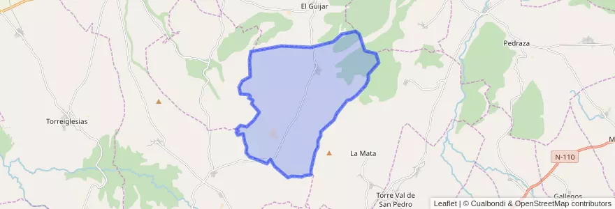 Mapa de ubicacion de Cubillo.