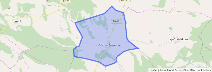 Mapa de ubicacion de Cubo de Benavente.