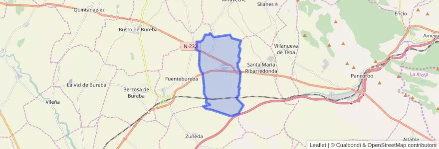Mapa de ubicacion de Cubo de Bureba.
