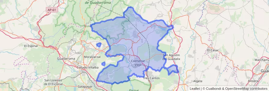 Mapa de ubicacion de Cuenca Alta del Manzanares.