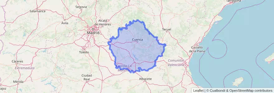 Mapa de ubicacion de Cuenca.