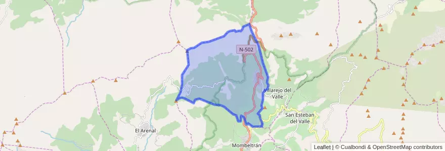 Mapa de ubicacion de Cuevas del Valle.