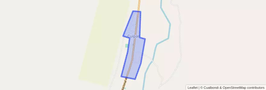 Mapa de ubicacion de Cuipán.