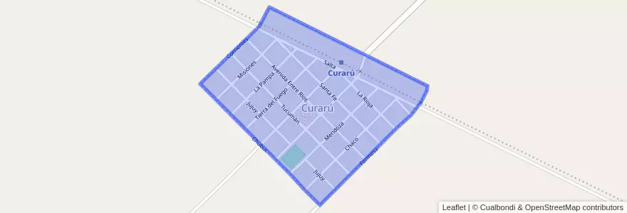 Mapa de ubicacion de Curarú.