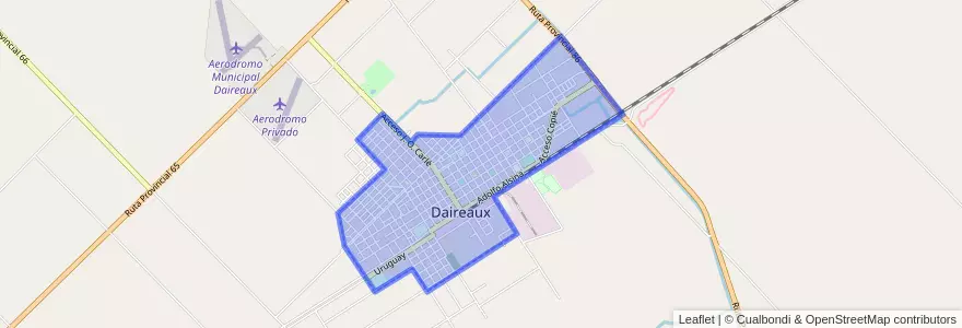 Mapa de ubicacion de Daireaux.