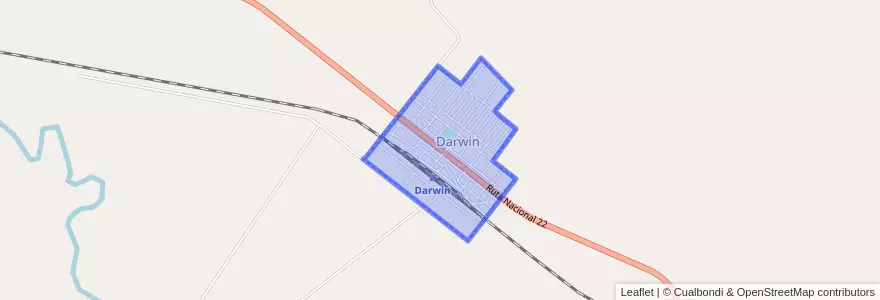 Mapa de ubicacion de Darwin.