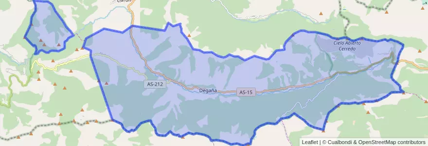 Mapa de ubicacion de Degaña.