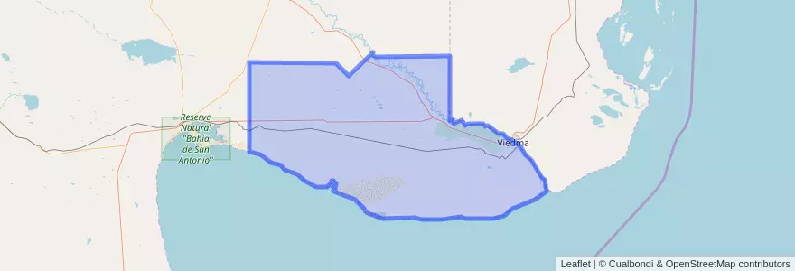 Mapa de ubicacion de Departamento Adolfo Alsina.
