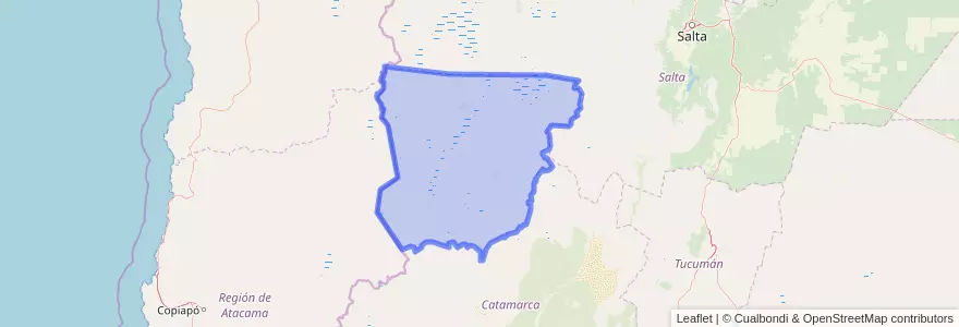 Mapa de ubicacion de Departamento Antofagasta de la Sierra.
