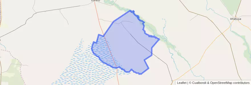 Mapa de ubicacion de Departamento Atamisqui.