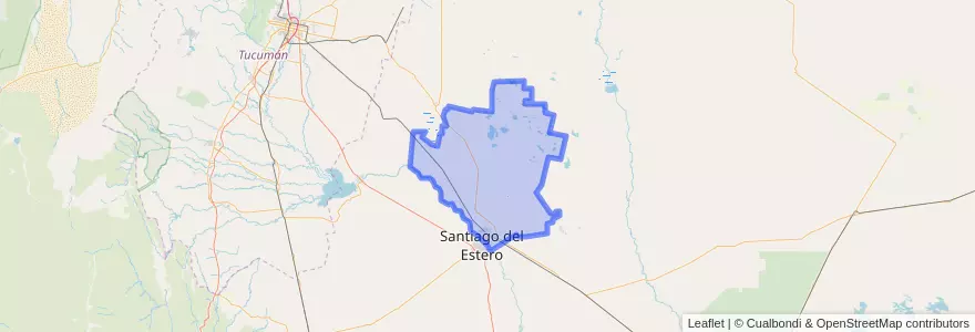 Mapa de ubicacion de Departamento Banda.