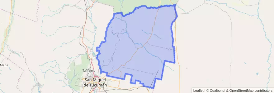 Mapa de ubicacion de Departamento Burruyacú.