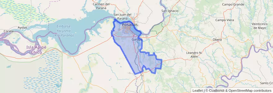 Mapa de ubicacion de Departamento Capital.