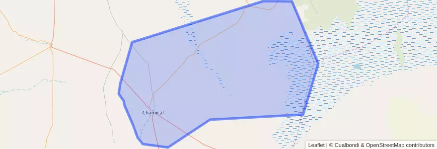 Mapa de ubicacion de Departamento Chamical.