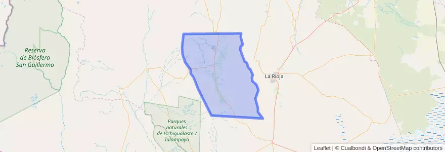 Mapa de ubicacion de Departamento Chilecito.