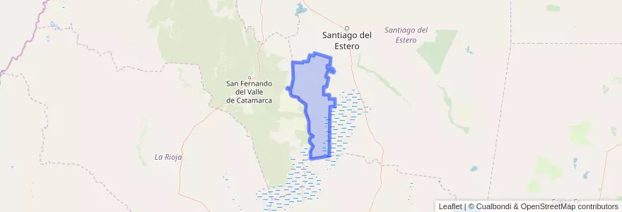Mapa de ubicacion de Departamento Choya.