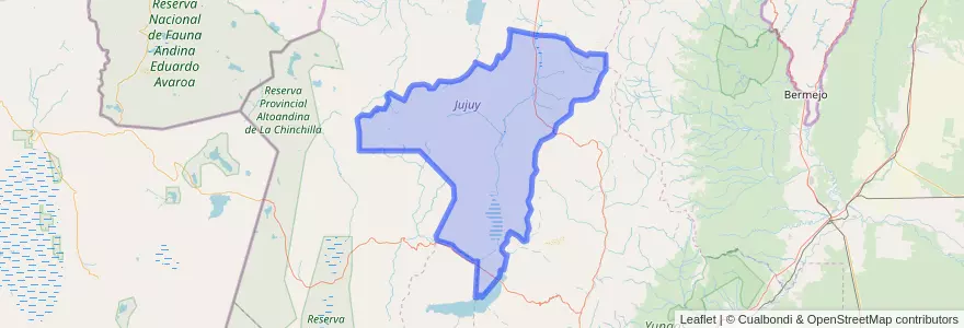 Mapa de ubicacion de Departamento Cochinoca.
