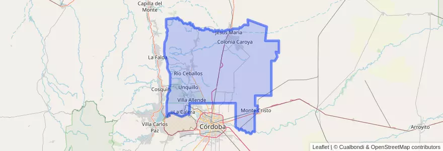 Mapa de ubicacion de Departamento Colón.