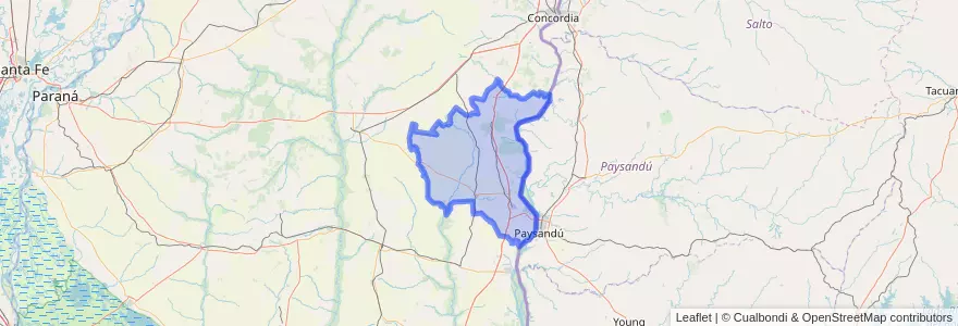 Mapa de ubicacion de Departamento Colón.