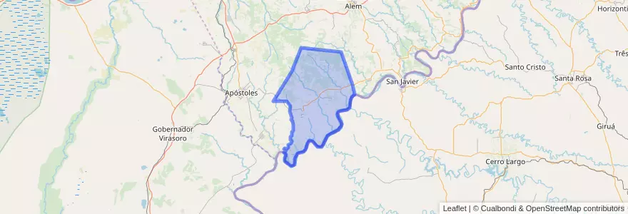 Mapa de ubicacion de Departamento Concepción.
