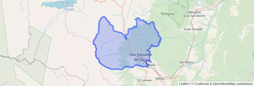 Mapa de ubicacion de Departamento Doctor Manuel Belgrano.