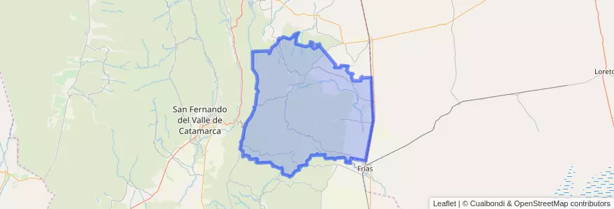 Mapa de ubicacion de Departamento El Alto.