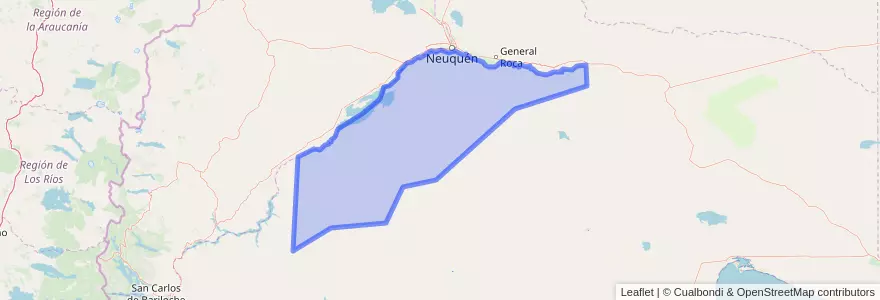 Mapa de ubicacion de Departamento El Cuy.