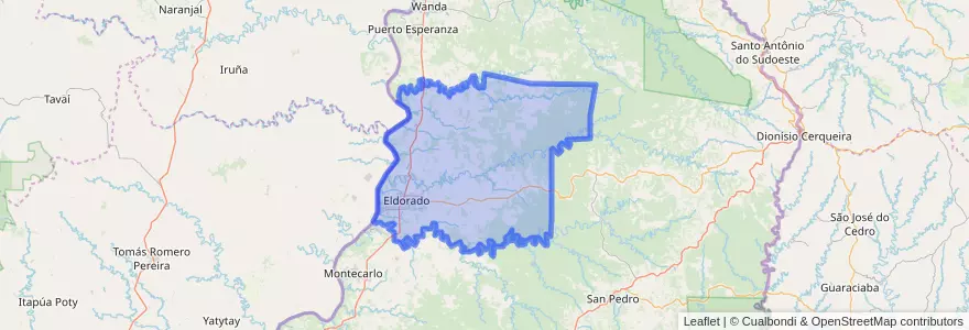 Mapa de ubicacion de Departamento Eldorado.