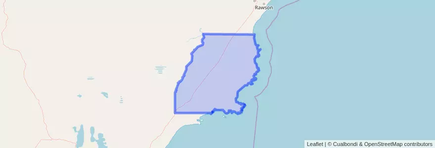Mapa de ubicacion de Departamento Florentino Ameghino.