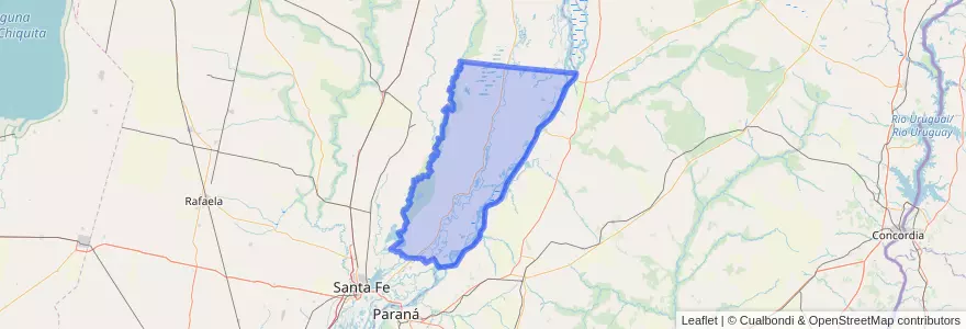Mapa de ubicacion de Departamento Garay.