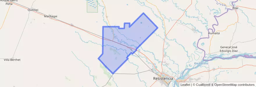 Mapa de ubicacion de Departamento General Dónovan.