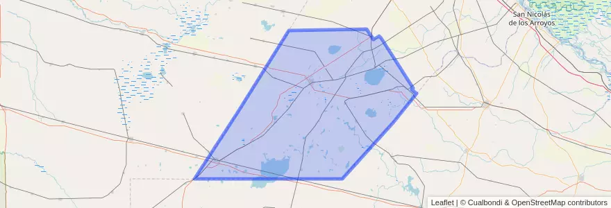 Mapa de ubicacion de Departamento General López.