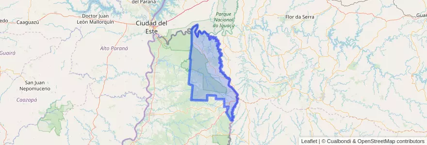 Mapa de ubicacion de Departamento General Manuel Belgrano.