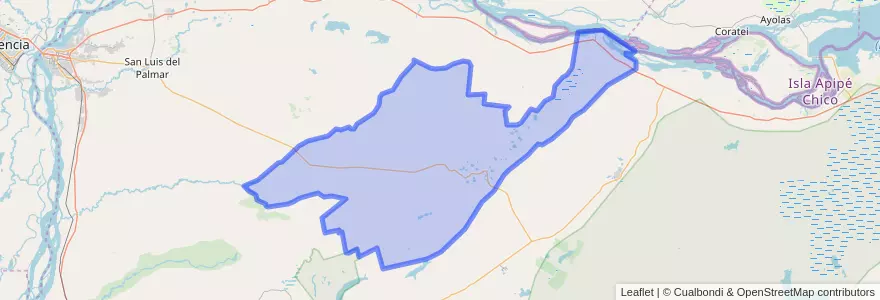 Mapa de ubicacion de Departamento General Paz.
