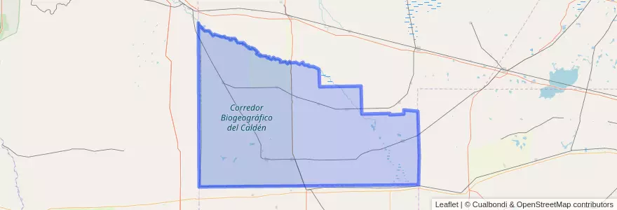 Mapa de ubicacion de Departamento General Roca.
